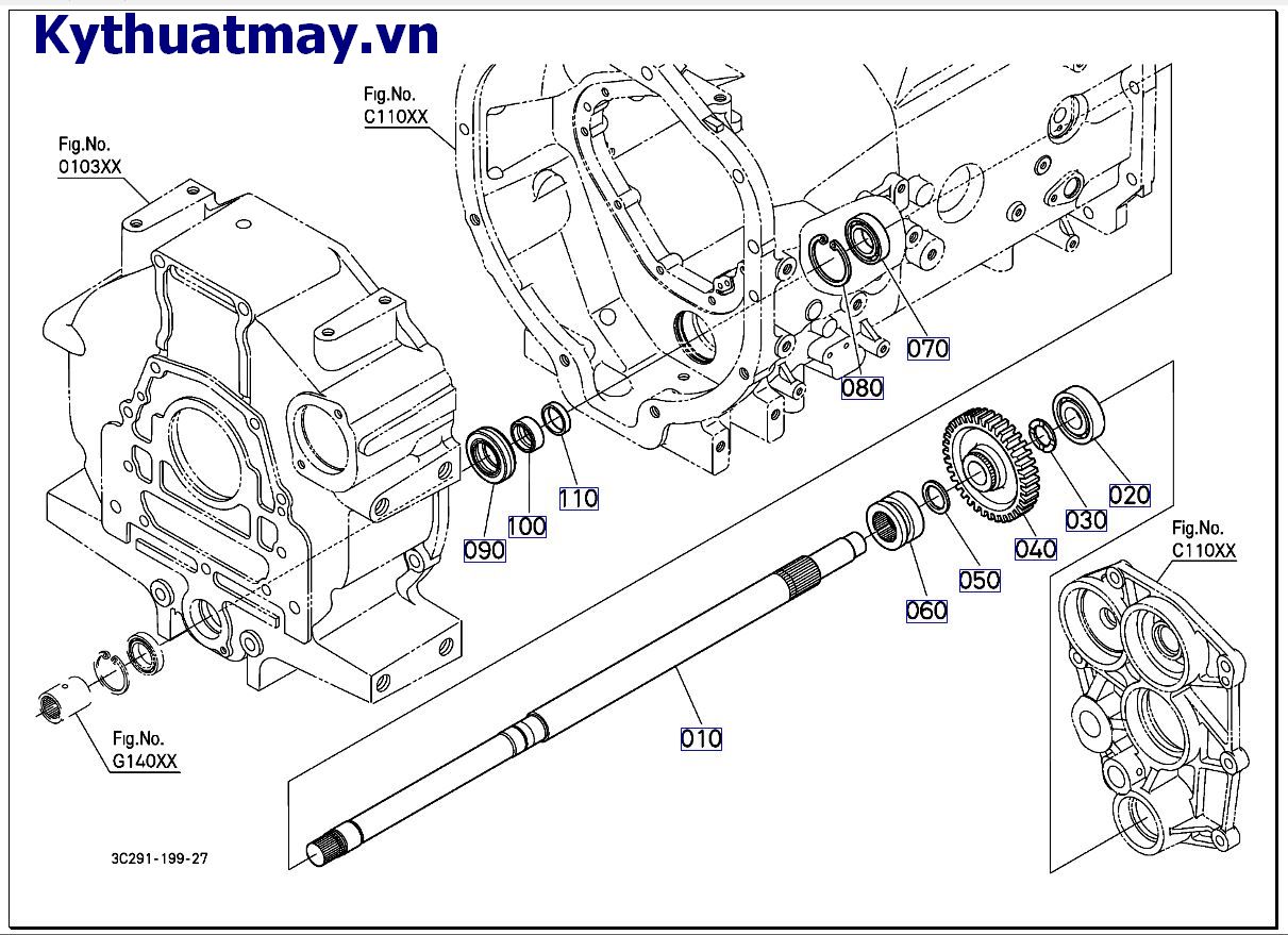 Trục truyền động ( mới) 10001 đến 49999